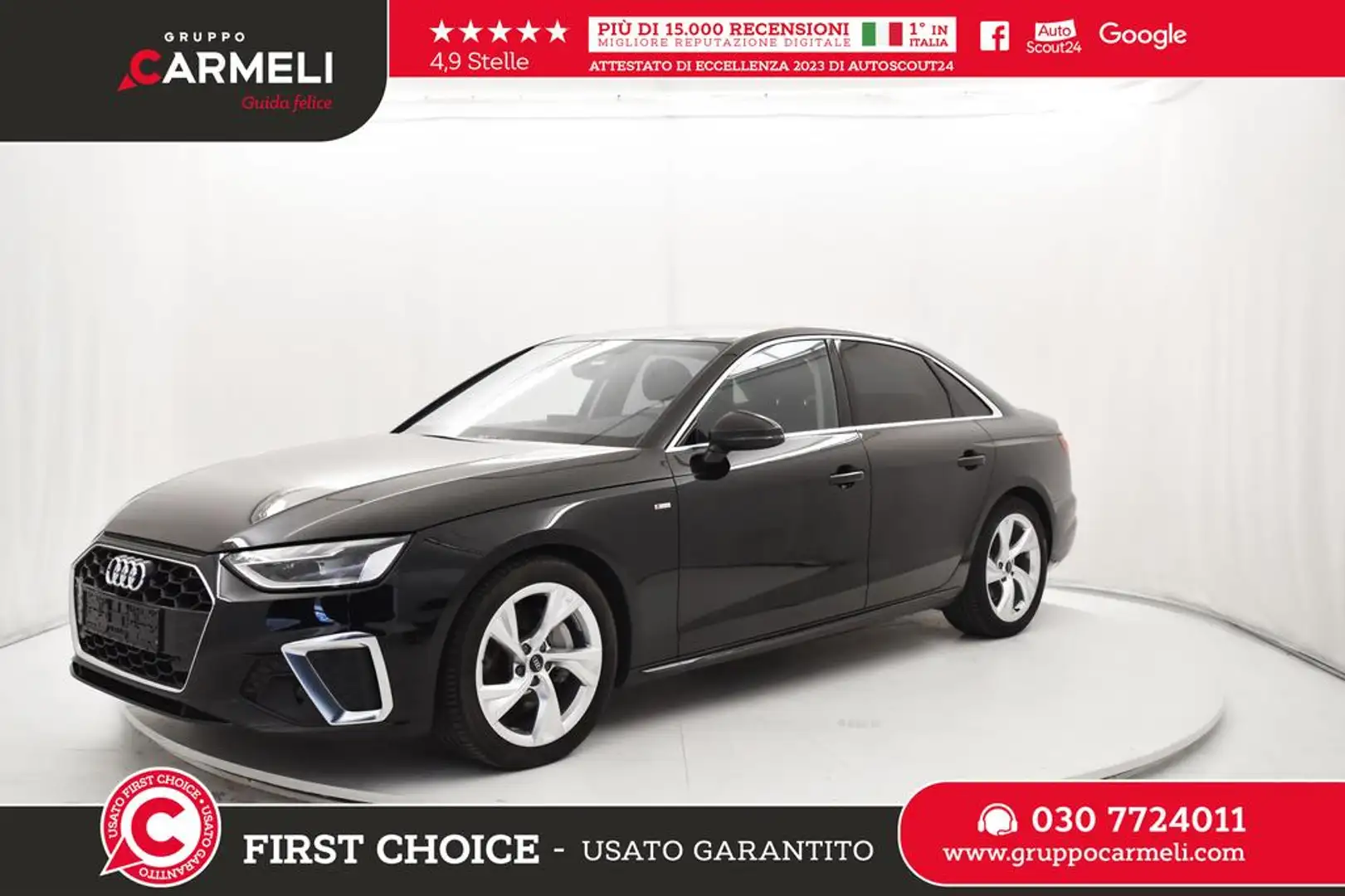 Audi A4 40 2.0 tdi mhev S line edition 204cv s-tronic Nero - 1