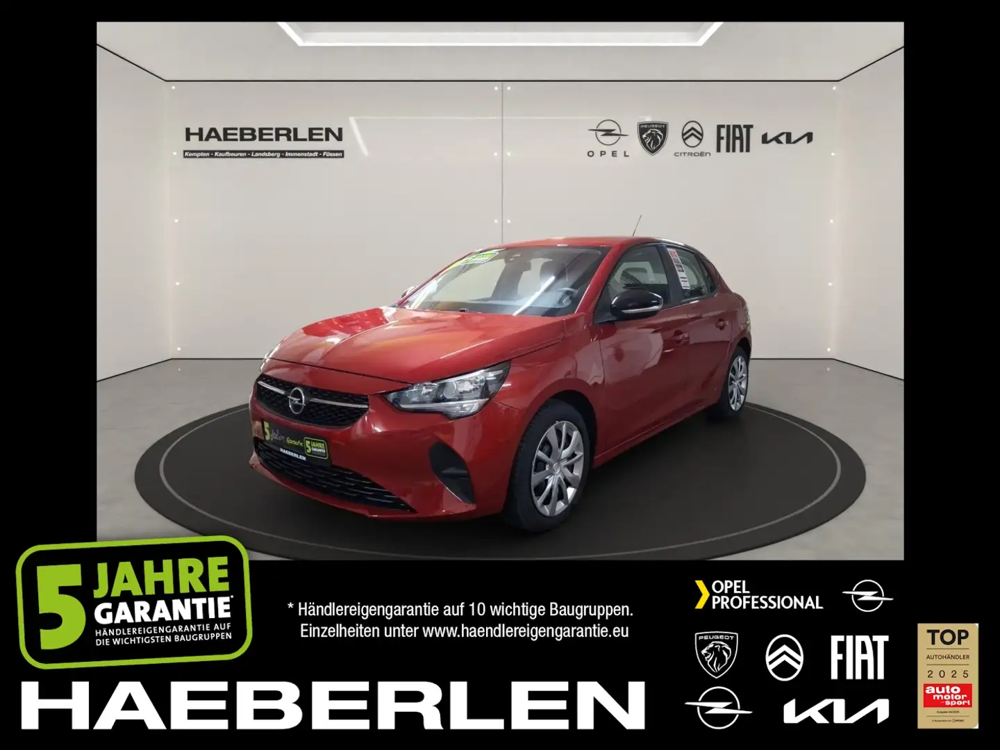 Opel Corsa F 1.2 Turbo Edition SHZ+PDC+SpurH Rojo - 1