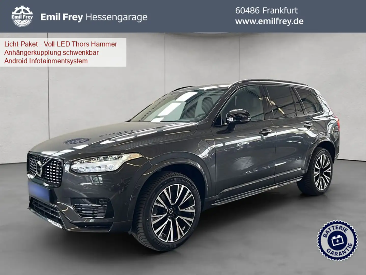 Volvo XC90 XC90 T8 AWD Recharge Plus-Dark Glasd 360° Standhei Gris - 1