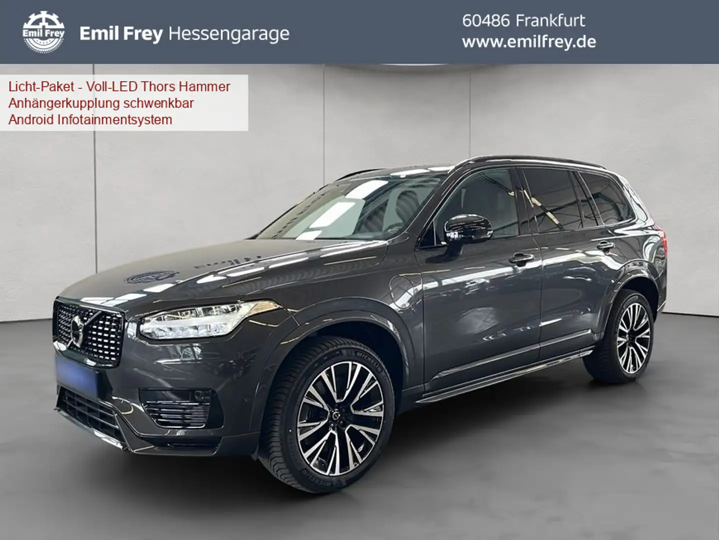 Volvo XC90 XC90 T8 AWD Recharge Plus-Dark Glasd 360° Standhei Grau - 1