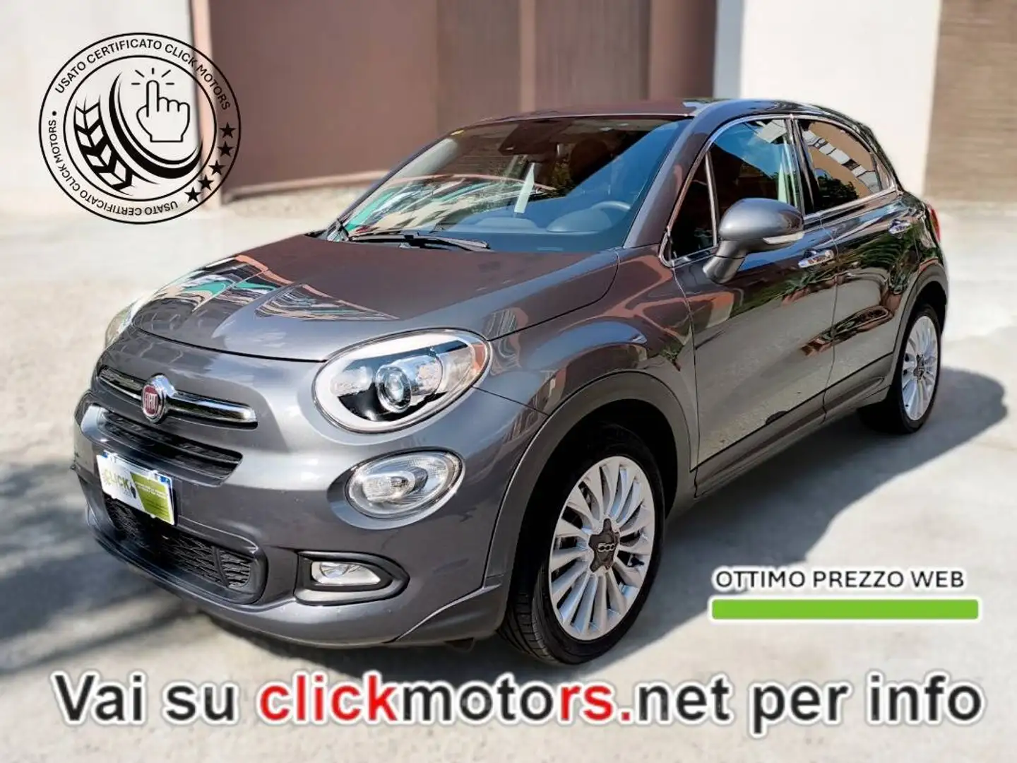 Fiat 500X 500 X 2017 1.6 mjt Lounge 4x2 120cv my17 Grijs - 1