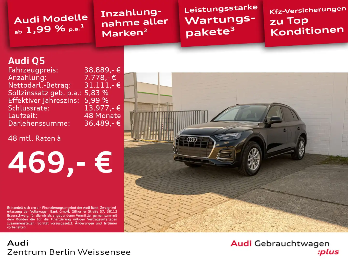 Audi Q5 40 TDI S-TRO*QUA*LED*NAVI*DAB*PDC*SITZHZ*GRA* Nero - 1