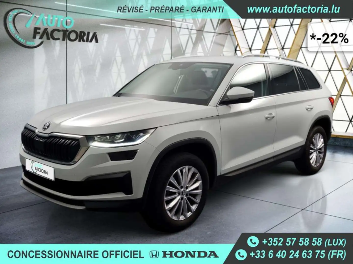 Skoda Kodiaq -22% 1.5 TSI 150 BVA 7PL +MIRRORLINK+CAM+Opts Beige - 1