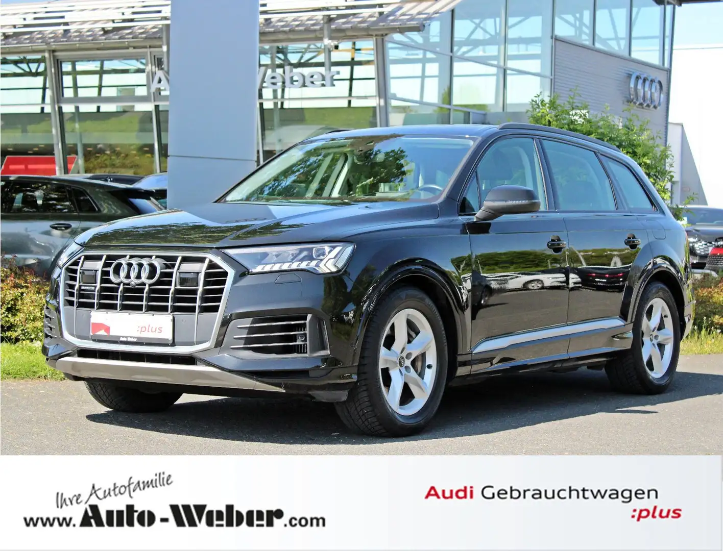 Audi Q7 55TFSIe qu PANO AHK KAMERA HUD MATRIX LUFTFED Schwarz - 1