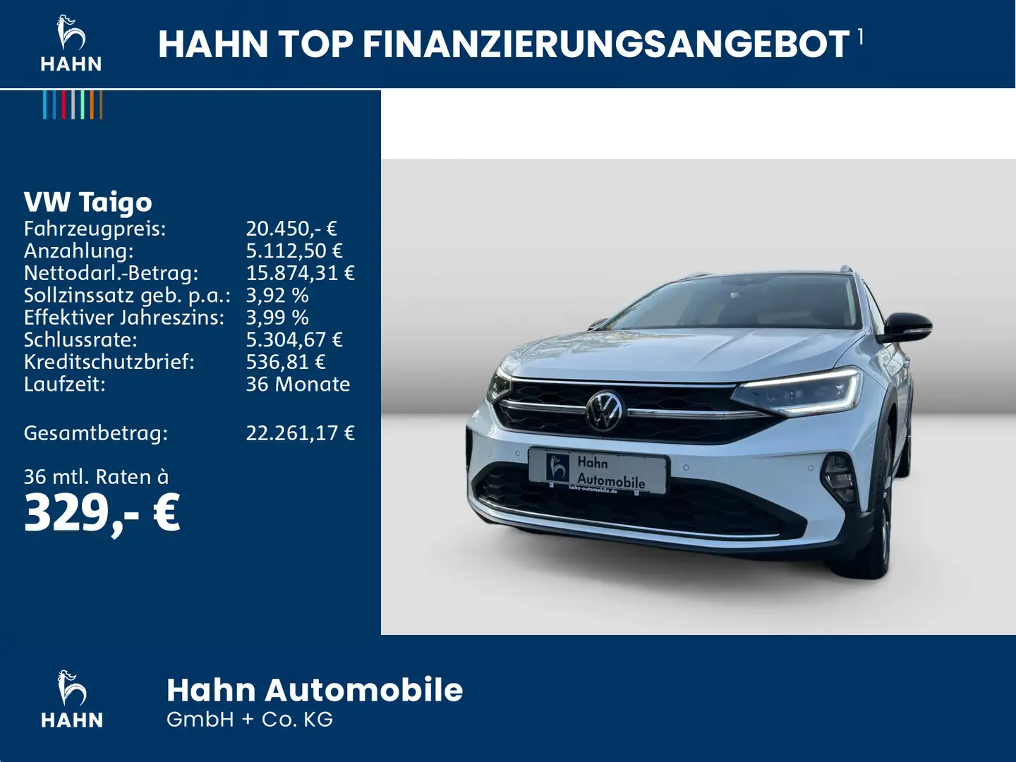 Volkswagen Taigo 1.0TSI Style Matrix Einparkh CAM Sitzhzg Weiß - 2