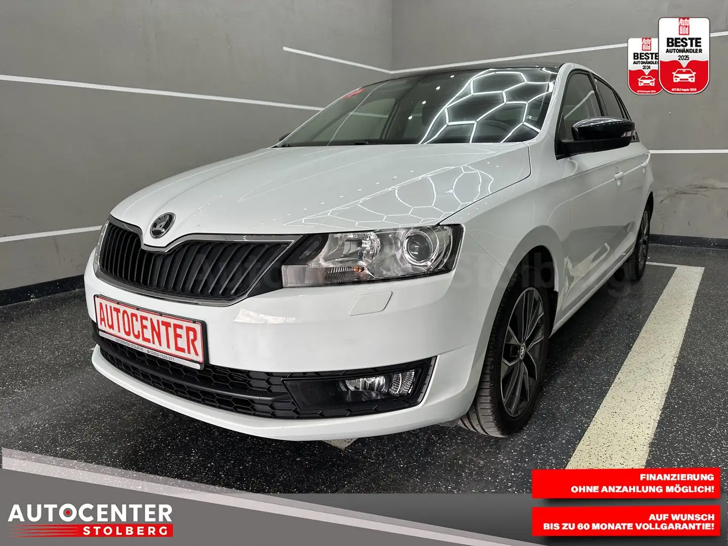 Skoda Rapid/Spaceback Edition " 1 HAND-PANO-SITZH-PDC-ALU" Weiß - 1