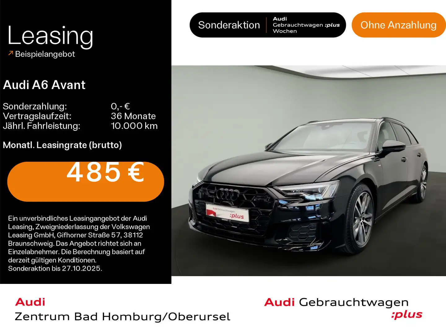 Audi A6 Design 50 TDI quattro S line*Navi*Matri Schwarz - 1