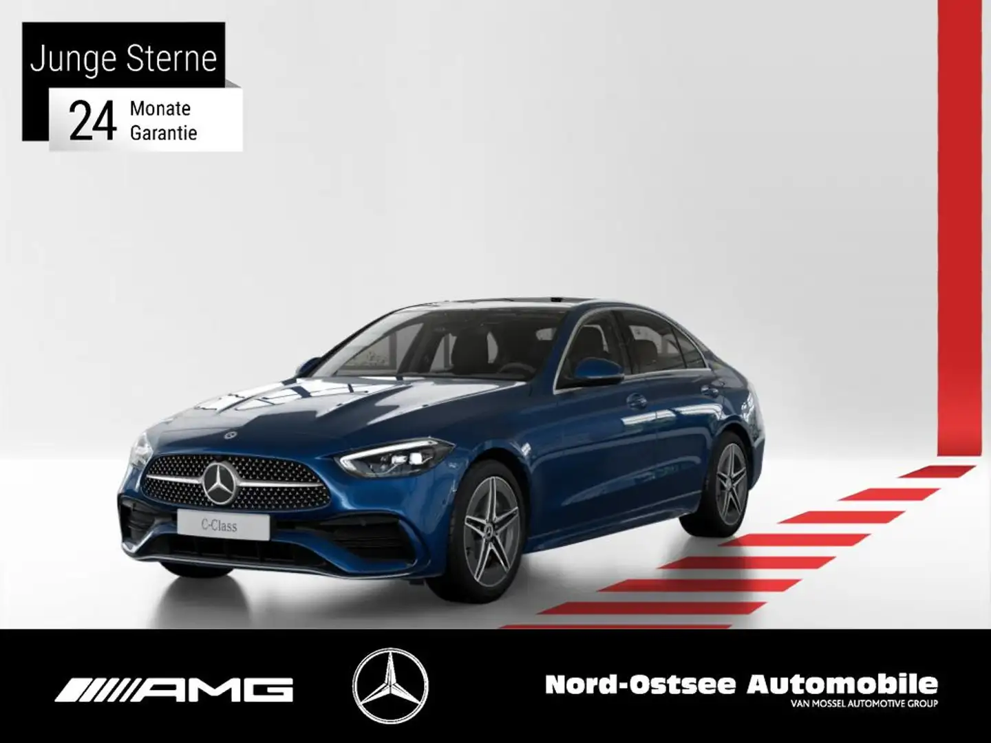 Mercedes-Benz C 300 e AMG KAMERA PANO KEYLESS NAVI LED Bleu - 1