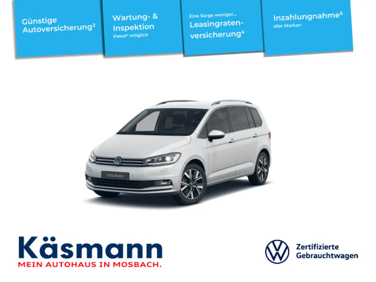 Volkswagen Touran Highline 2.0TDI AHK BLACKSTYLE NAVI LED Weiß - 1