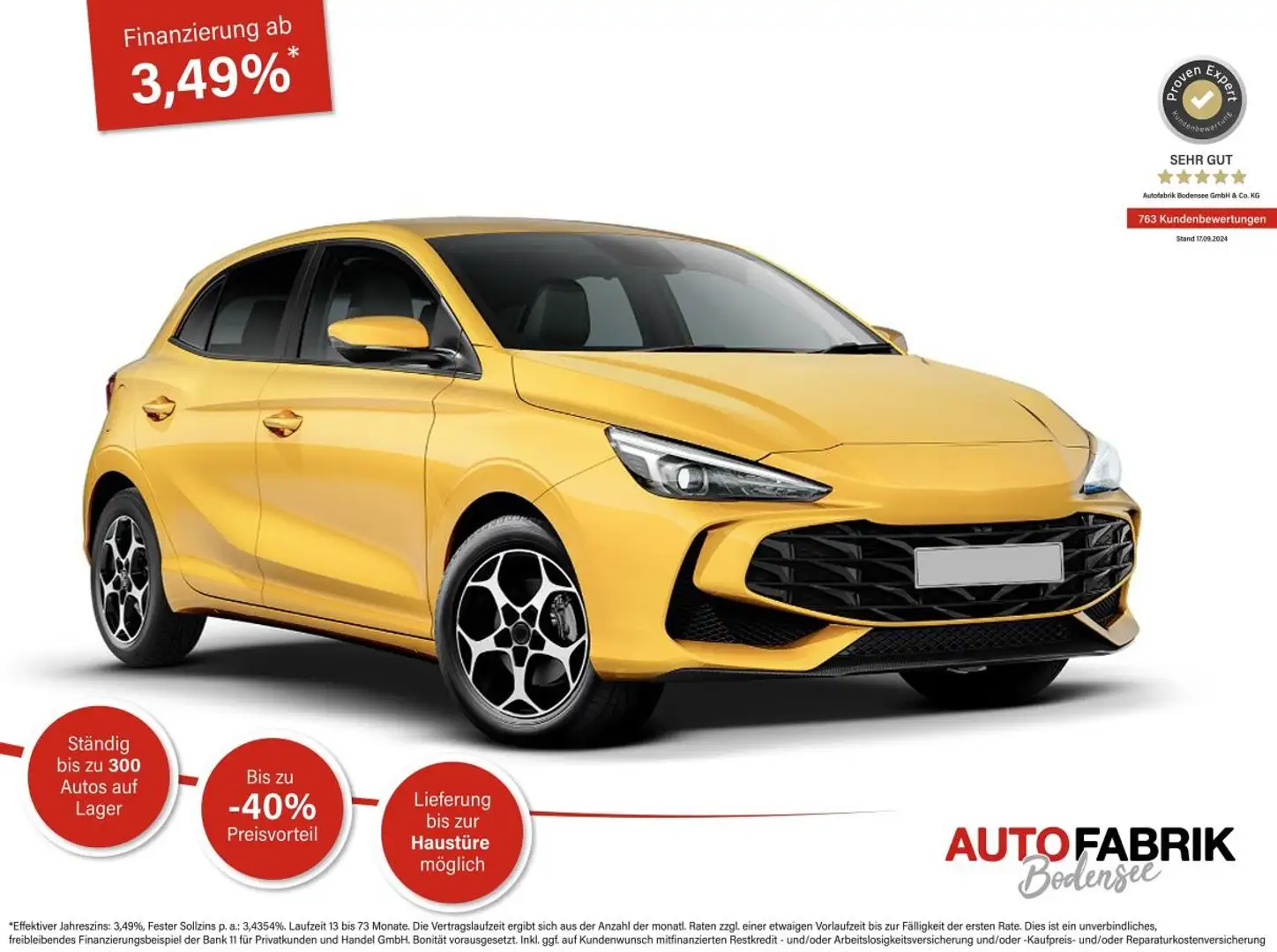 MG MG3 Comfort 1.5L *LED*Navi*16"Alu*Kamera*Klima*El. kla Jaune - 1