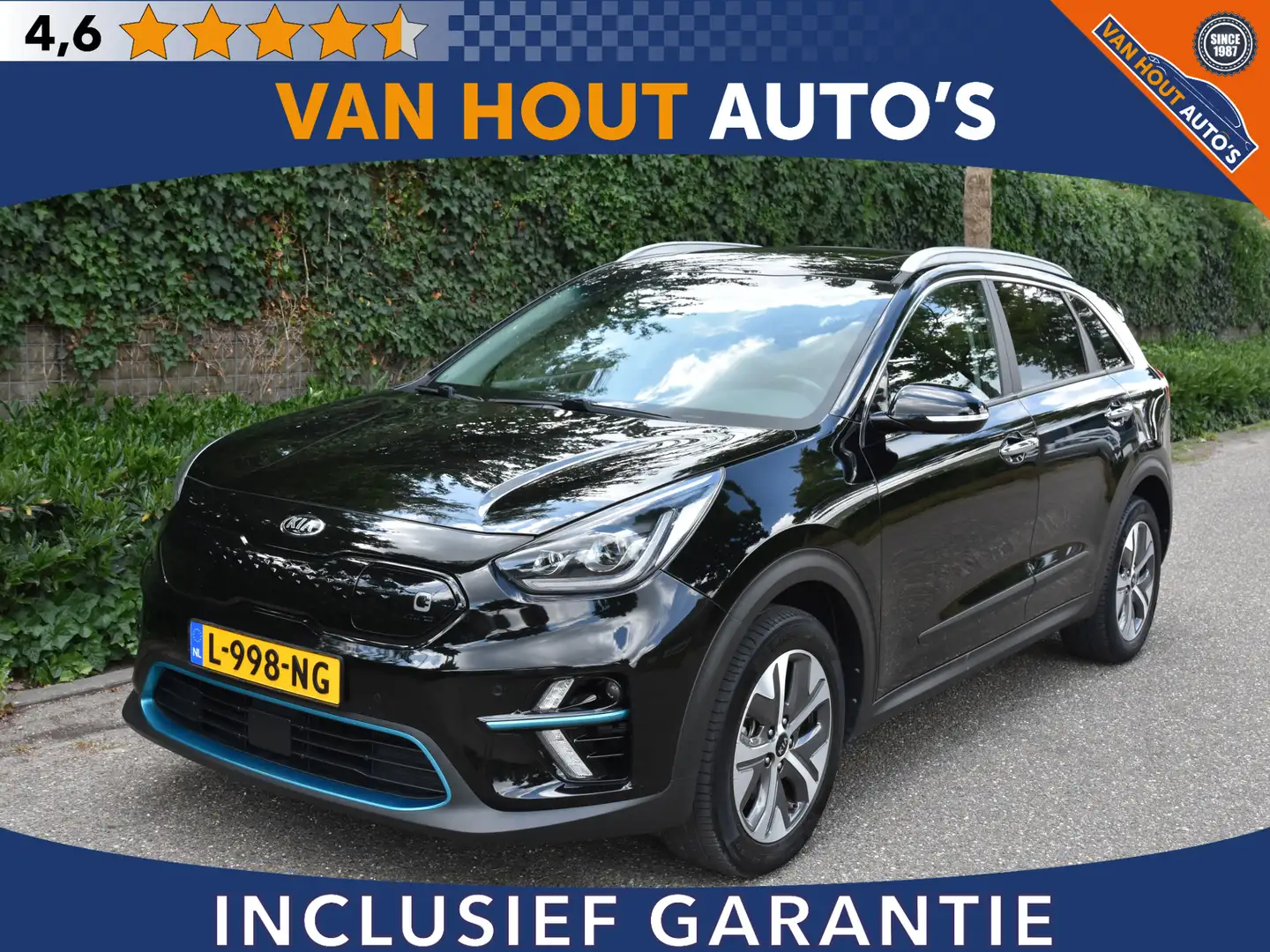 Kia e-Niro DynamicPlusLine 39 kWh | SCHUIFDAK | CARPLAY | CAM Zwart - 1