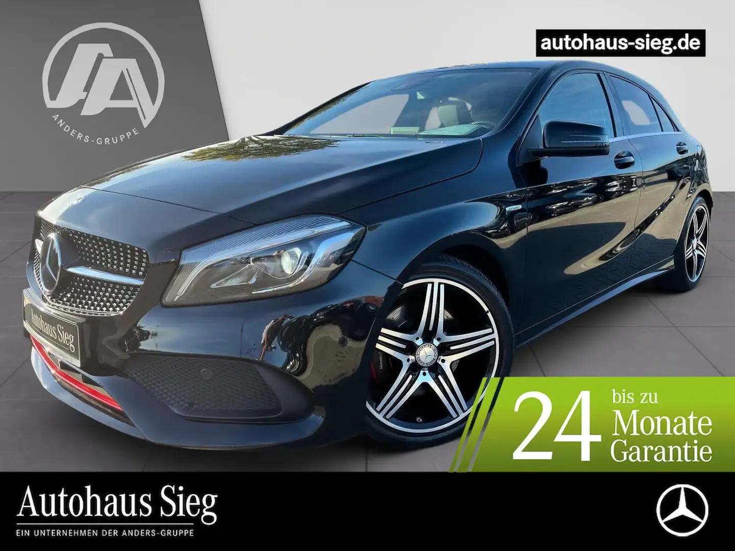 Mercedes-Benz A 250 Sport AMG+COM+Distr+SHZ+LED+PDC+Kam+Apple Schwarz - 1