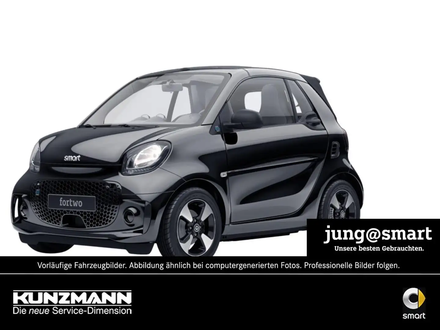 smart forTwo EQ cabrio passion advanced-Paket 22Kw Schwarz - 1