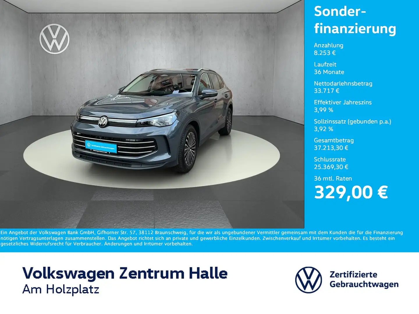 Volkswagen Tiguan 1,5 l eTSI OPF Elegance DSG Grau - 1