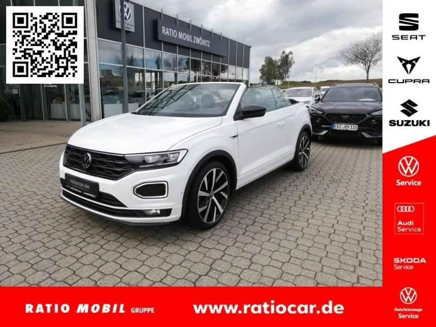 Volkswagen T-Roc T-ROC CABRIOLET R-LINE 1.5 TSI DSG NAVI SITZHEI. Weiß - 1