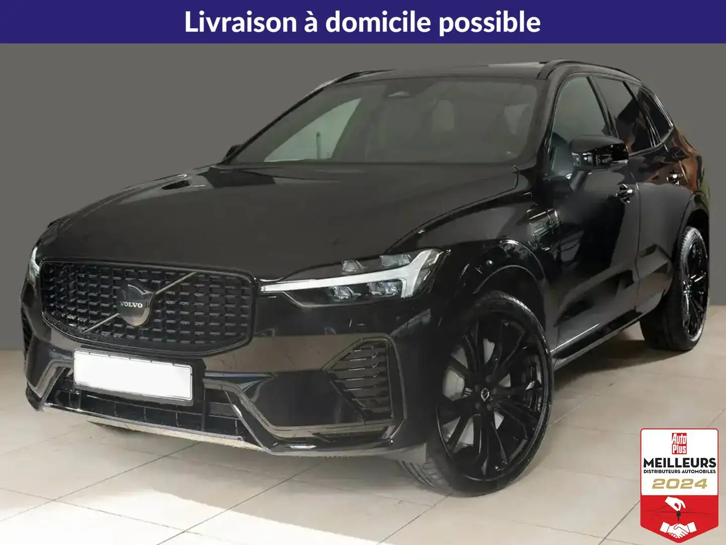 Volvo XC60 T6 AWD Hybride rechargeable 253 +145 Geartronic 8  Noir - 1