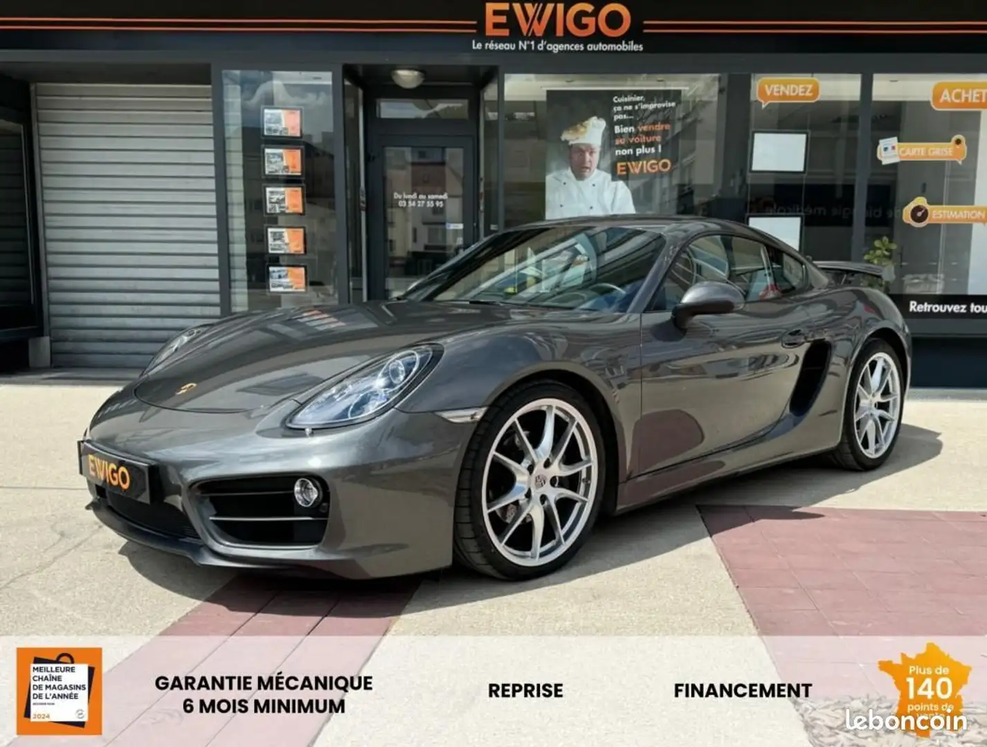 Porsche Cayman 981 2.7 275CH PDK BVA AILERON GT4 ENTRETIEN Gris - 2
