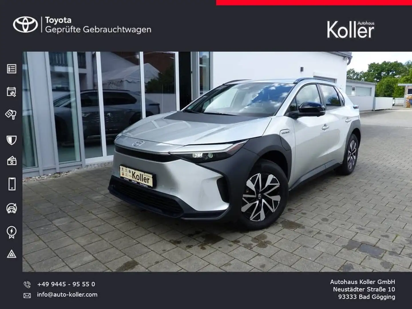 Toyota bZ4X Comfortpaket FWD Navi Kamera SHZ el.Heckkl. Silber - 1