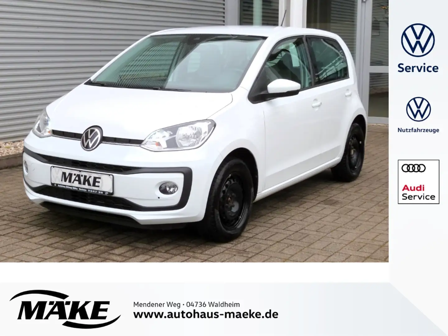 Volkswagen up! 1.0, SHZ, Rückfahrkamera, Climatronic, DAB+, Weiß - 1