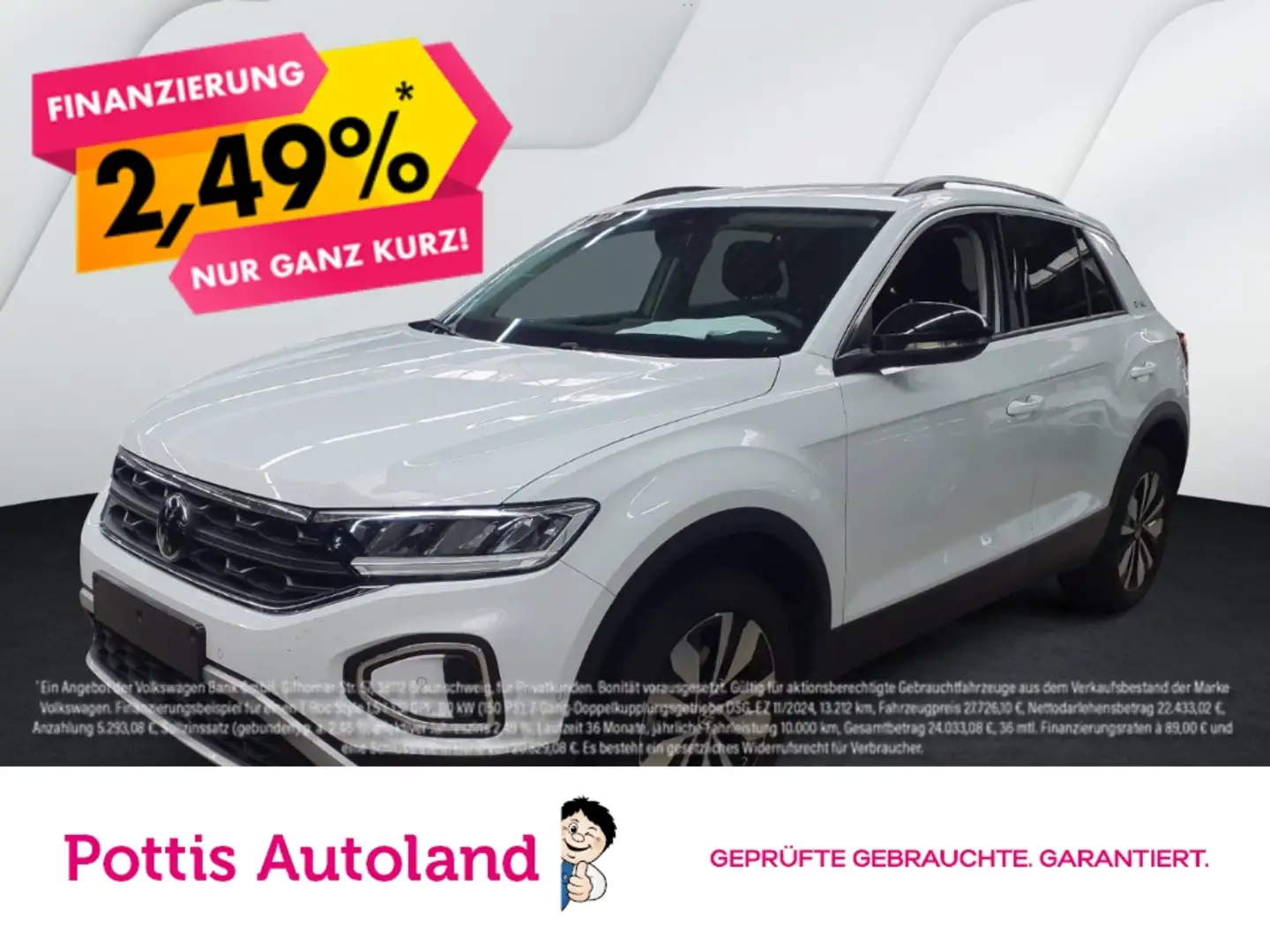 Volkswagen T-Roc 1.0 TSI GOAL NAVI KLIMA PDC SHZG Weiß - 1