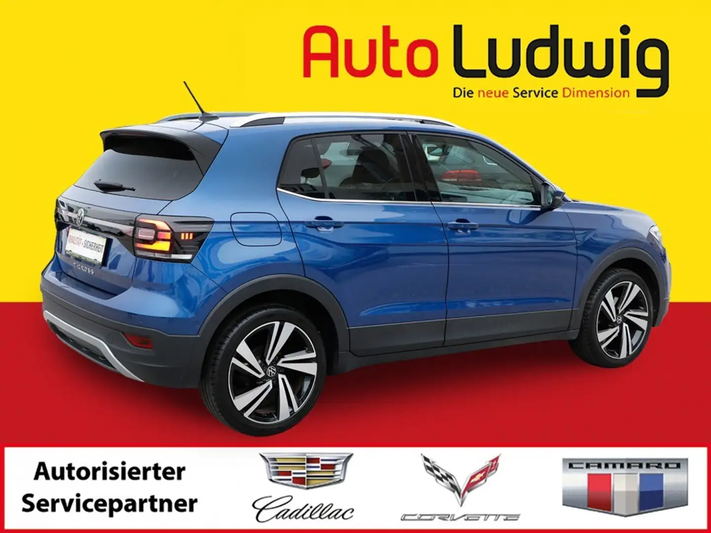 Volkswagen T-Cross 1,0 Style TSI DSG*LED*PARK PILOT*SHZ*TEMPOMAT* Blau - 2