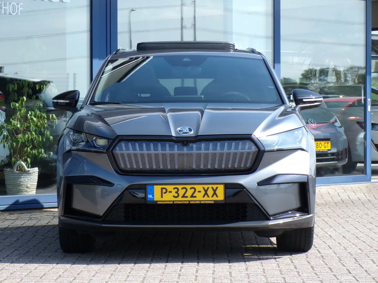Skoda Enyaq iV 80 Sportline, Trekhaak / Warmtepomp / Carplay + Grijs - 2
