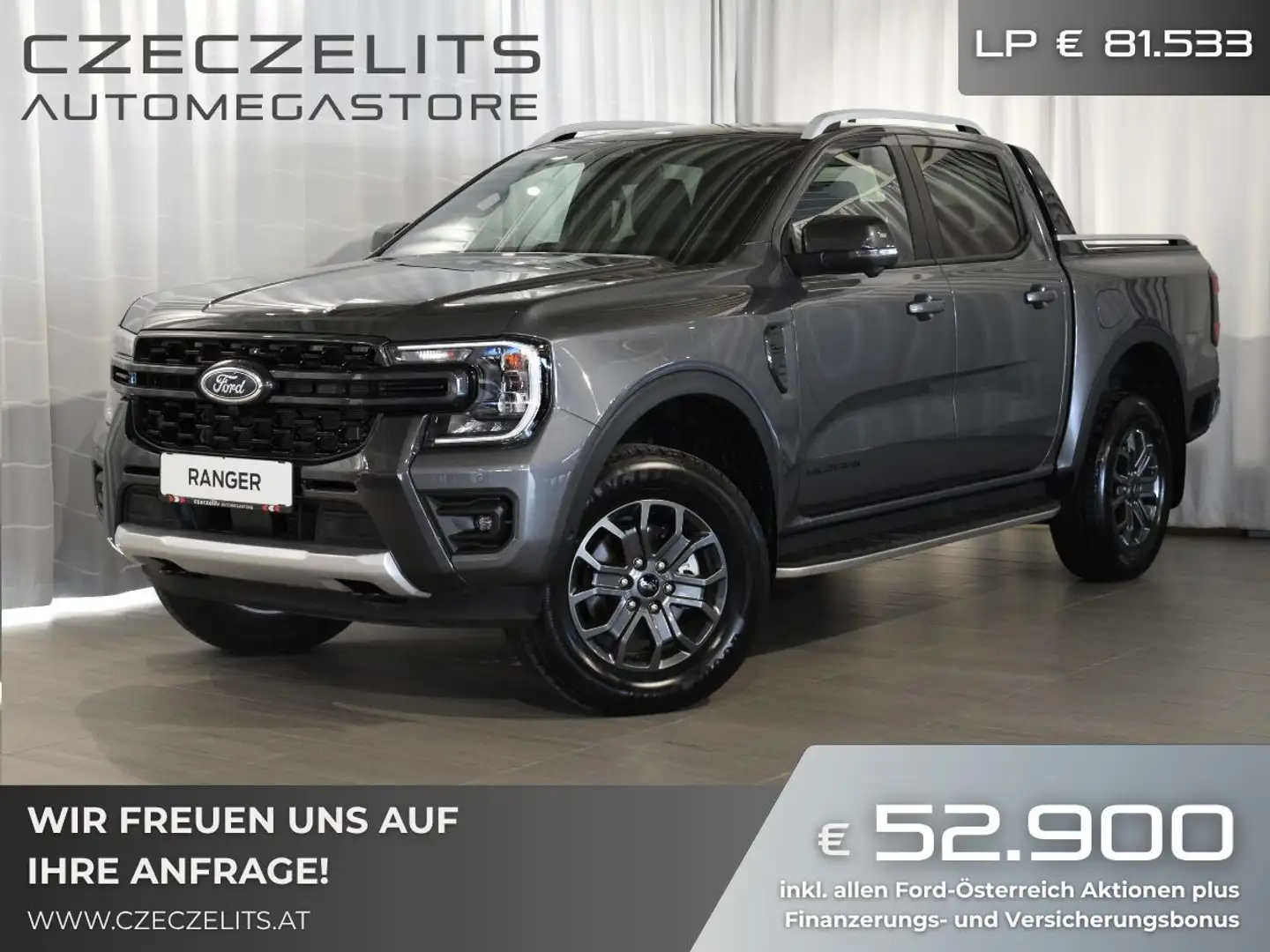 Ford Ranger Ranger Doppelkabine Wildtrak e-4WD 2,0 EcoBlue ... Grau - 1