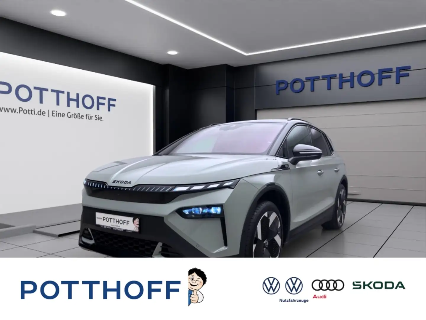 Skoda Elroq 85 FIRST EDITION MAXX AHK pACC 21 NAV WÄRMEP. MATR Vert - 1