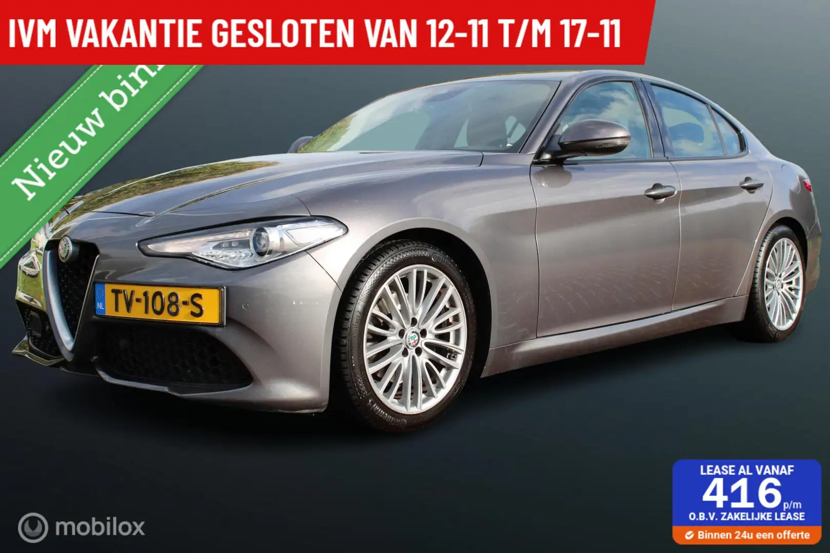 Alfa Romeo Giulia 2.0T Super Veloce Pack, F1 Schakelflippers, Sports Grijs - 1