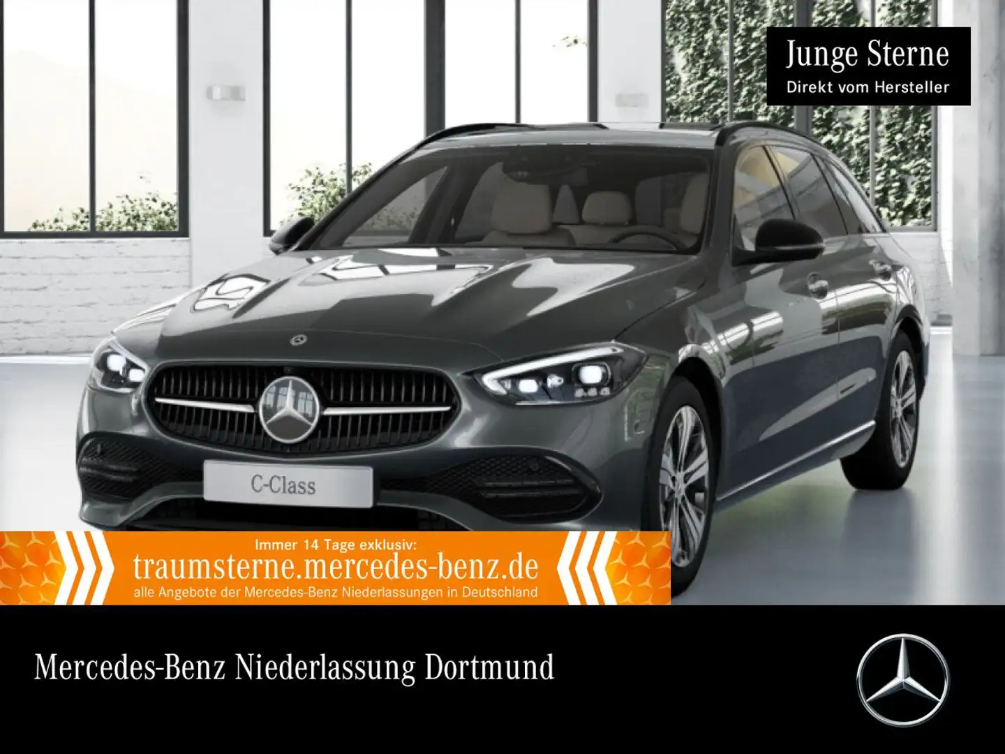 Mercedes-Benz C 220 d T 4M AVANTG+NIGHT+PANO+360+KEYLESS+9G Grau - 1