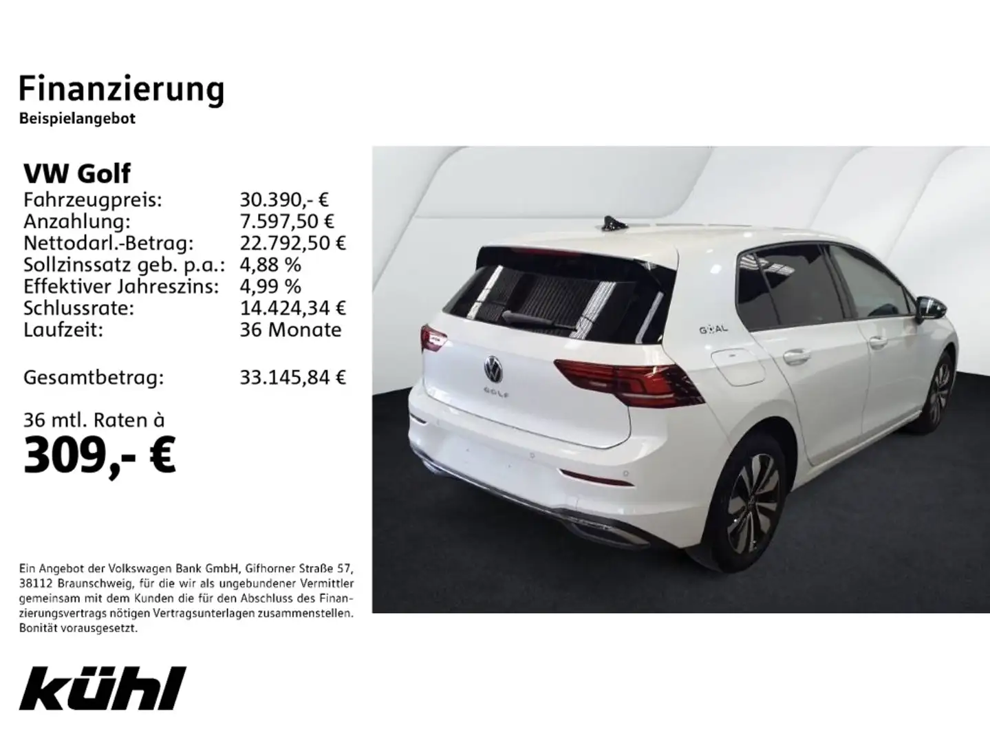 Volkswagen Golf 8 VIII 2.0 TDI DSG Goal LED+/ACC/Kamera/App Weiß - 2