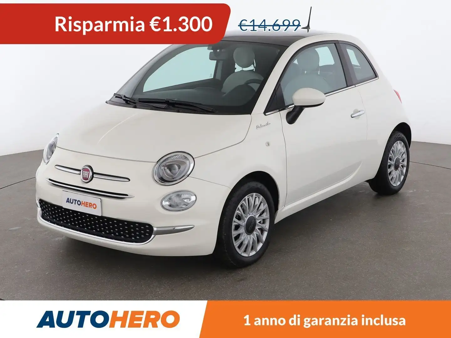 Fiat 500 1.0 Mild-Hybrid Dolcevita MHEV Blanc - 1