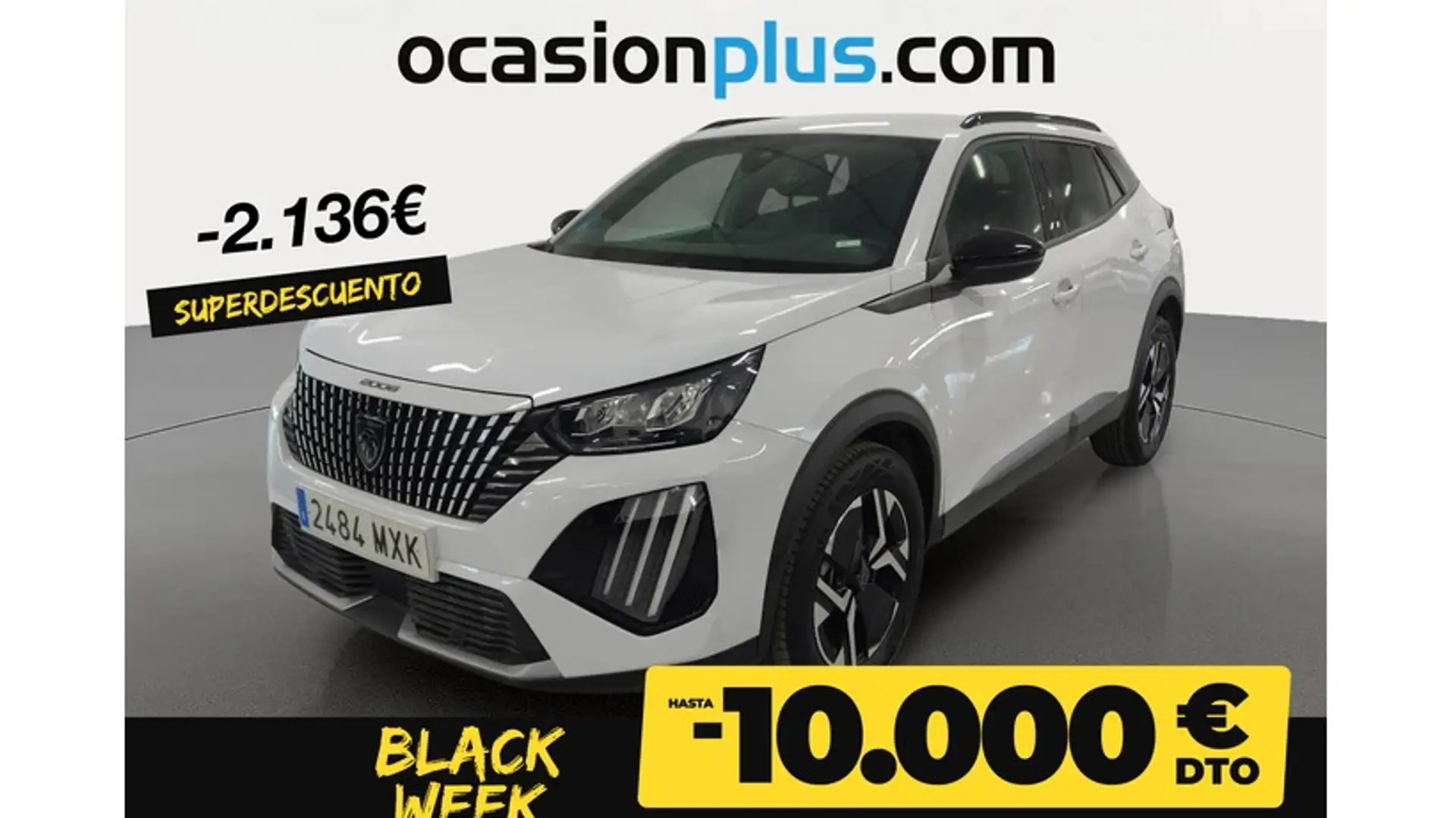 Peugeot 2008 Hybrid 136 Allure eDCS6 Blanc - 1