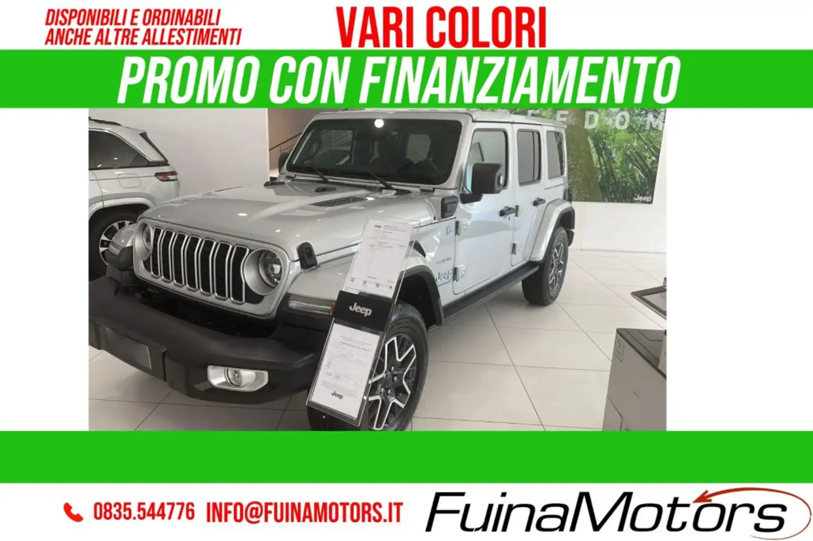 Jeep Wrangler Unlimited 2.0 PHEV ATX 4xe Sahara NUOVO Argento - 1