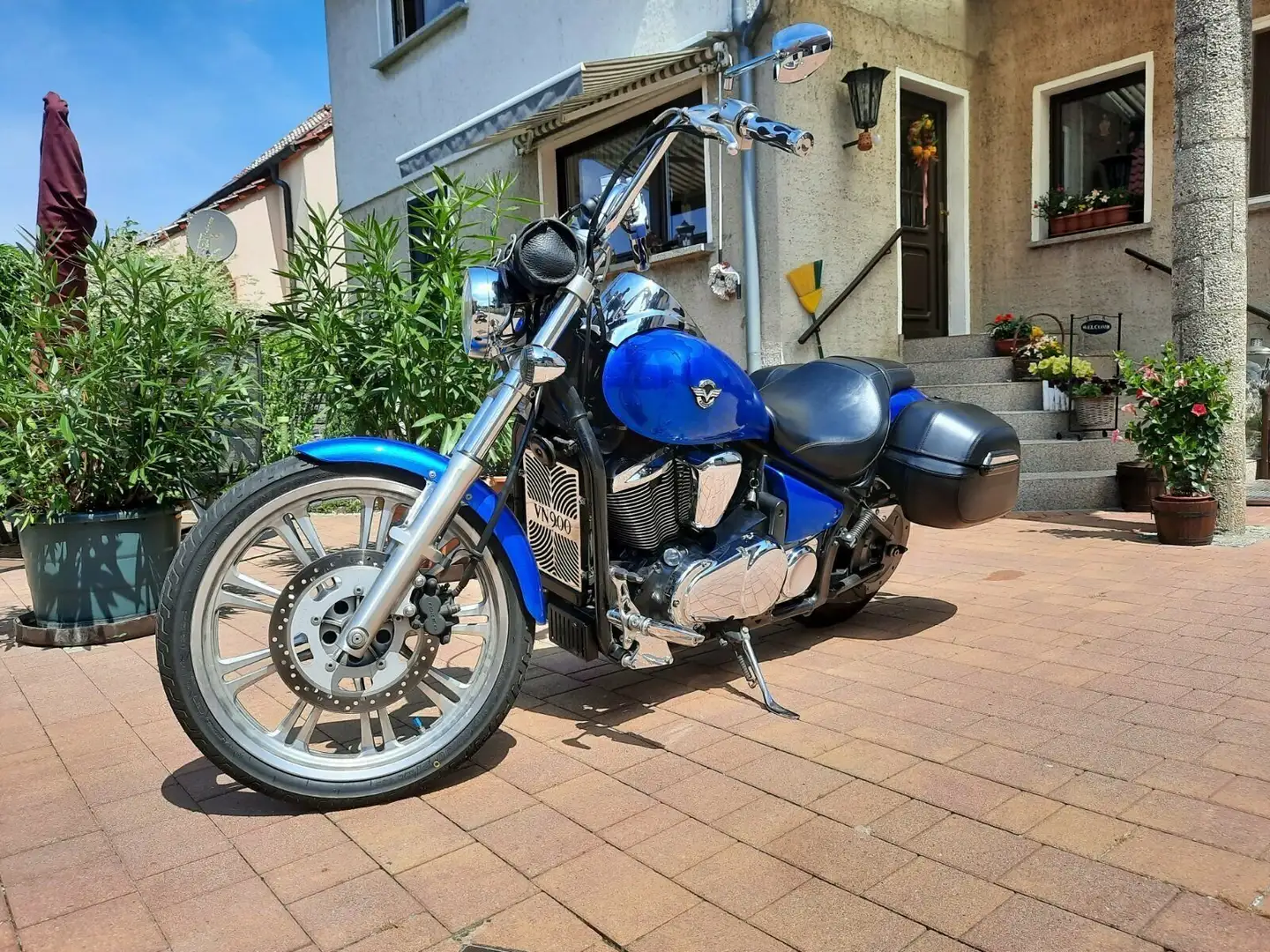 Kawasaki VN 900 Custom Azul - 1