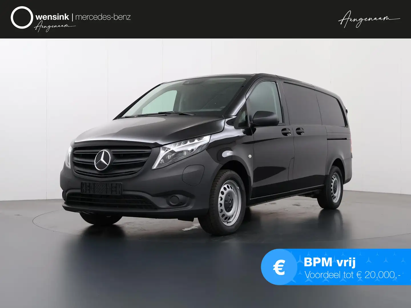 Mercedes-Benz Vito eVito GB L2 66 kWh | Stoelverwarming | Navigatie | Zwart - 1