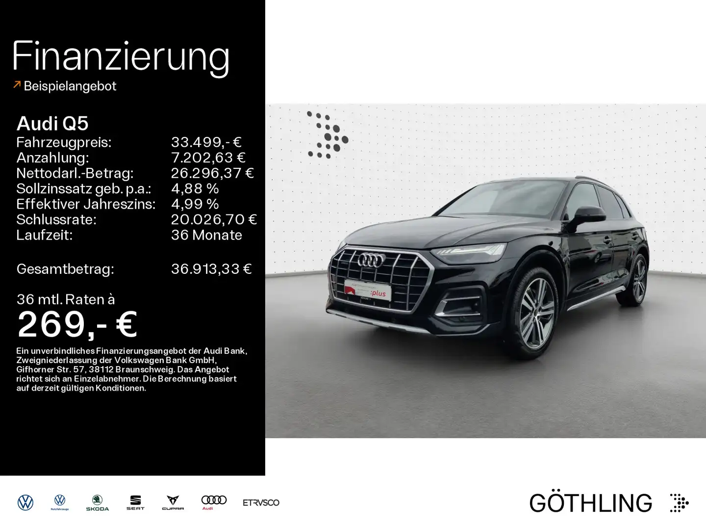 Audi Q5 40 TDI qu advanced S tro*Air*B&O*HUD*Pano*Mat Noir - 1