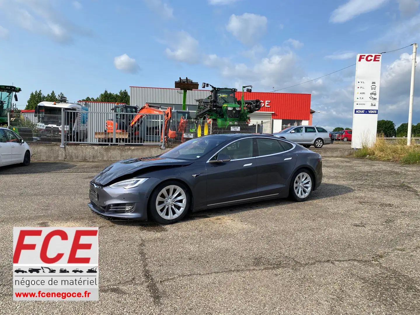 Tesla Model S MODEL S100D Carte Grise Française endommagée Gris - 1