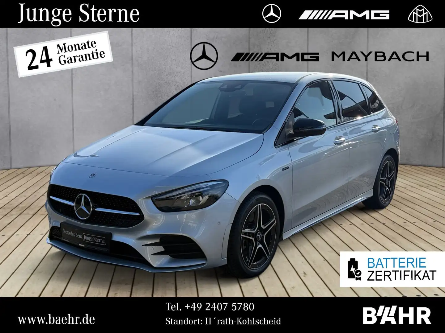 Mercedes-Benz B 250 B 250 e AMG+Night/MBUX/LED/Parktr.+RFK/SHZ/LMR18 Argent - 1