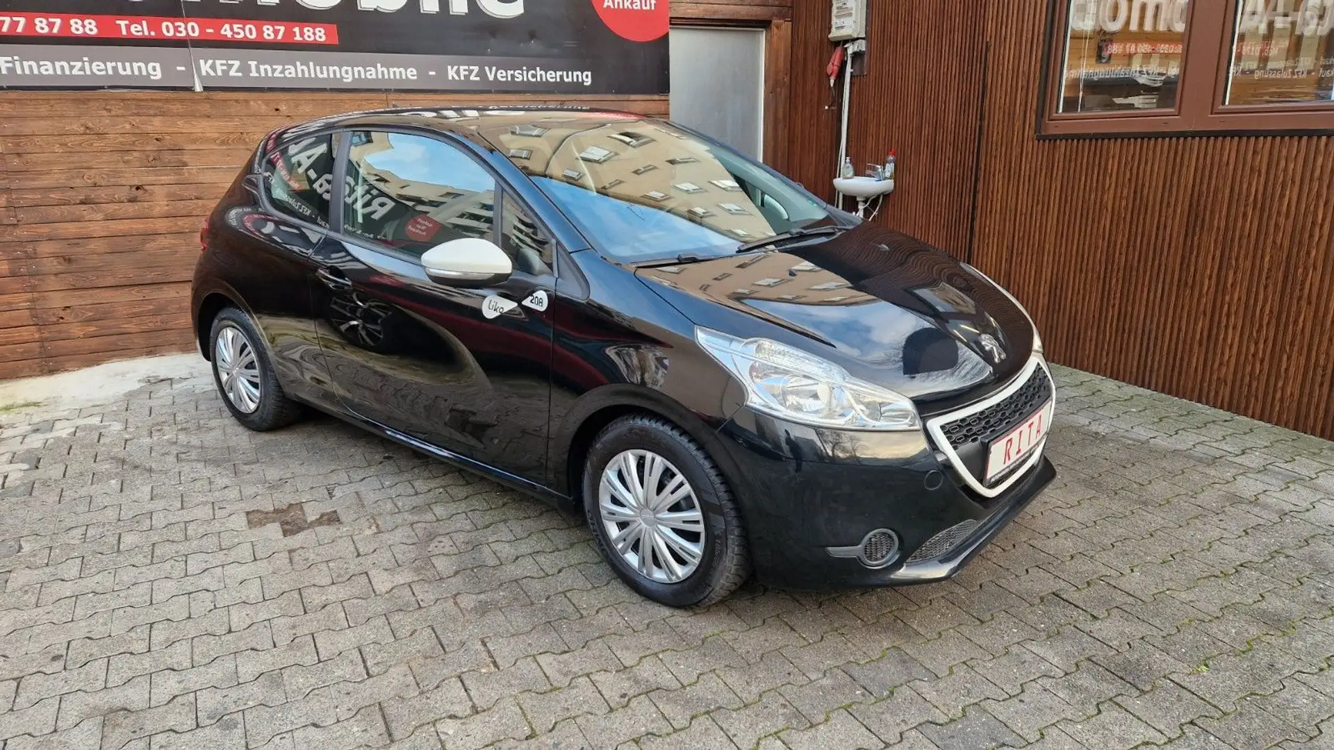 Peugeot 208 1.0 Klima, Tempomat, Tüv Neu, 1 Hand Schwarz - 2