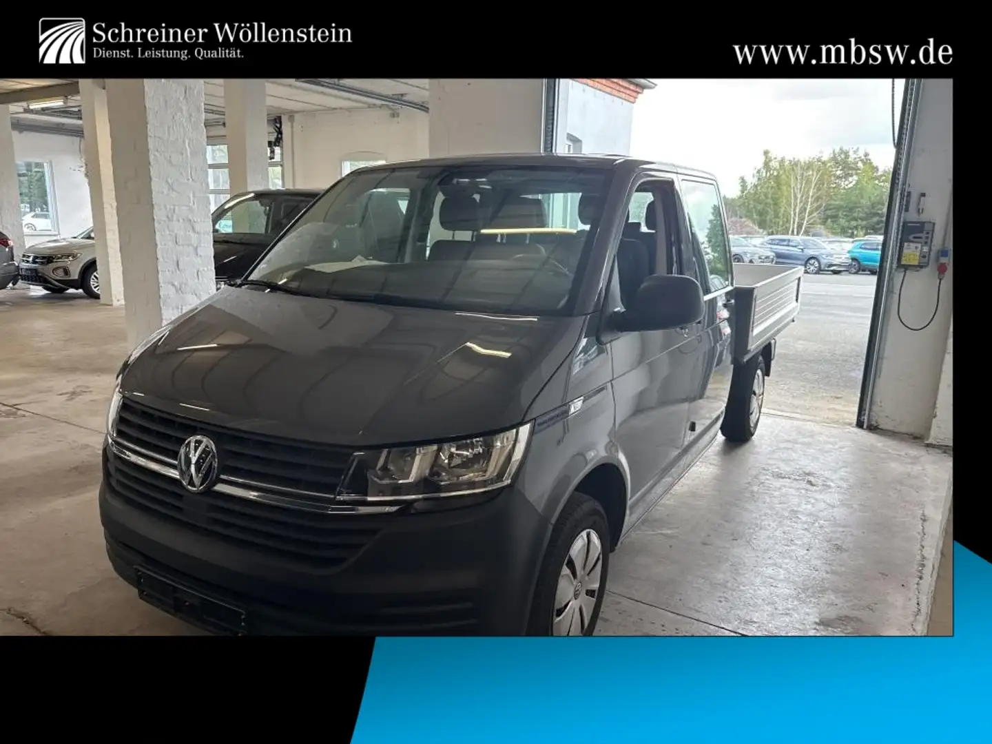 Volkswagen T6.1 Transporter 2.0 TDI Pritsche DoKa Klima*AHK Grau - 1