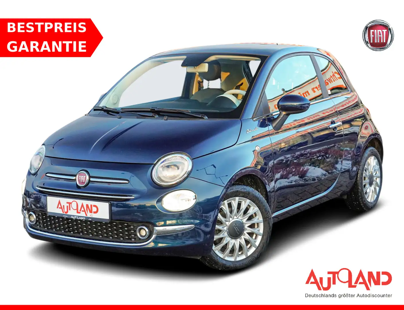 Fiat 500C 1.0 M-Hybrid Dolcevita DAB Panorama PDC USB Blau - 1