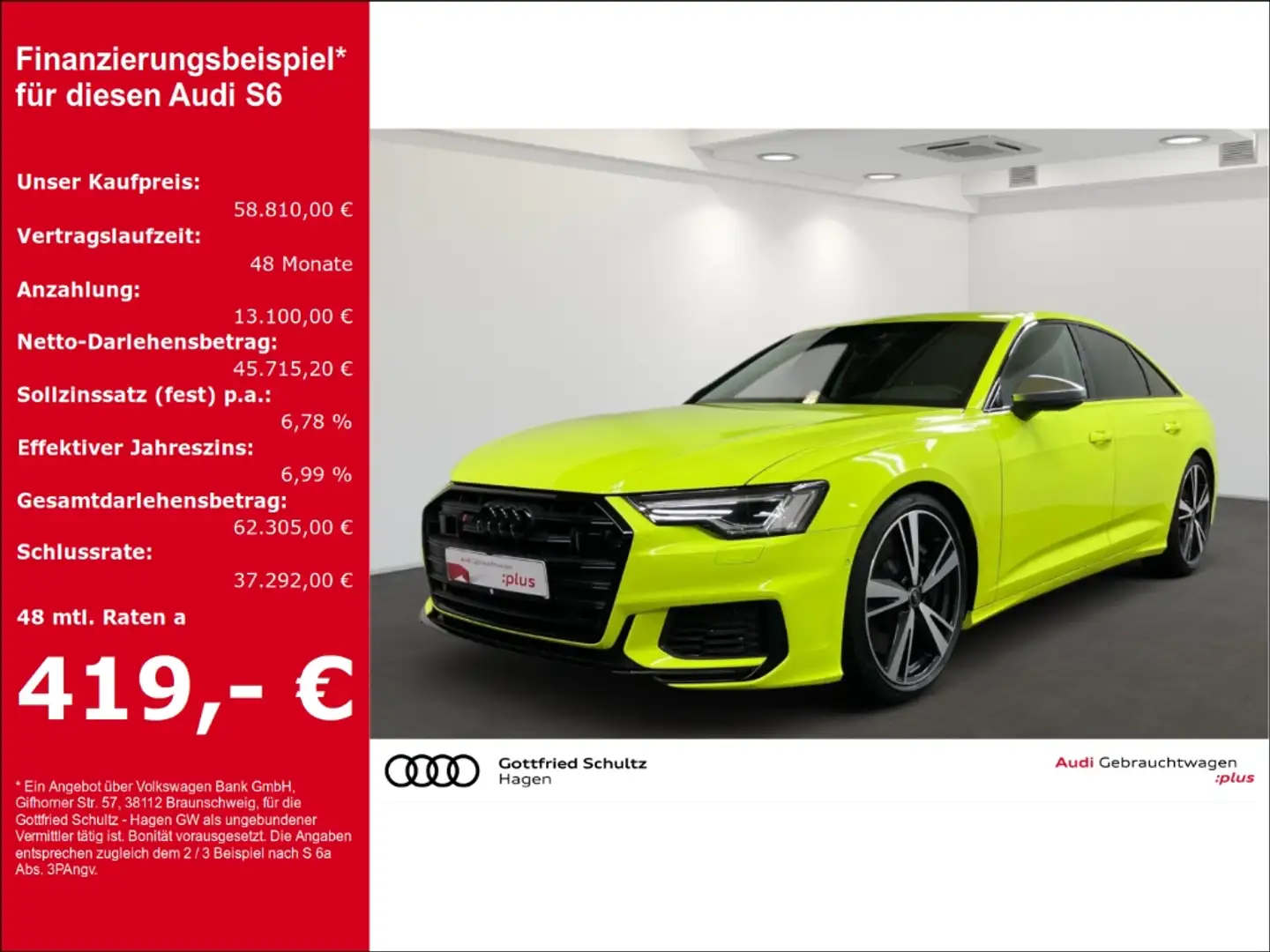Audi S6 Limousine TDI qu. tiptr. MATRIX NAV AHK LEDER Groen - 1