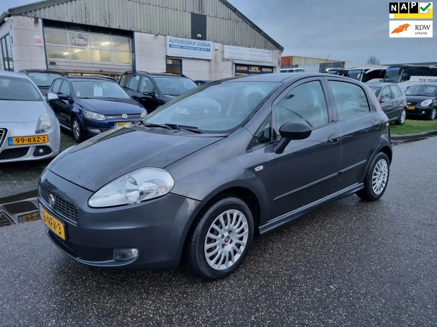 Fiat Grande Punto 1.3 M-Jet Actual Airco Bj:2010 NAP! Grijs - 1