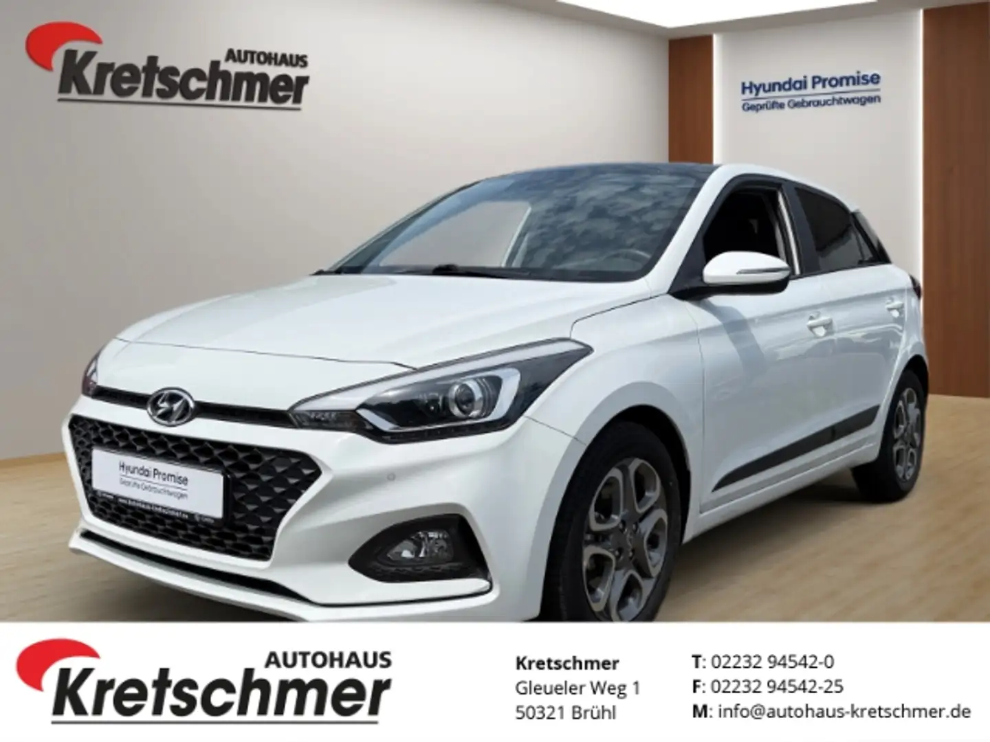 Hyundai i20 Style 1.0 NAVI*SITZHEIZUNG*PANORAMADACH*RÜCKFAHRKA Білий - 1