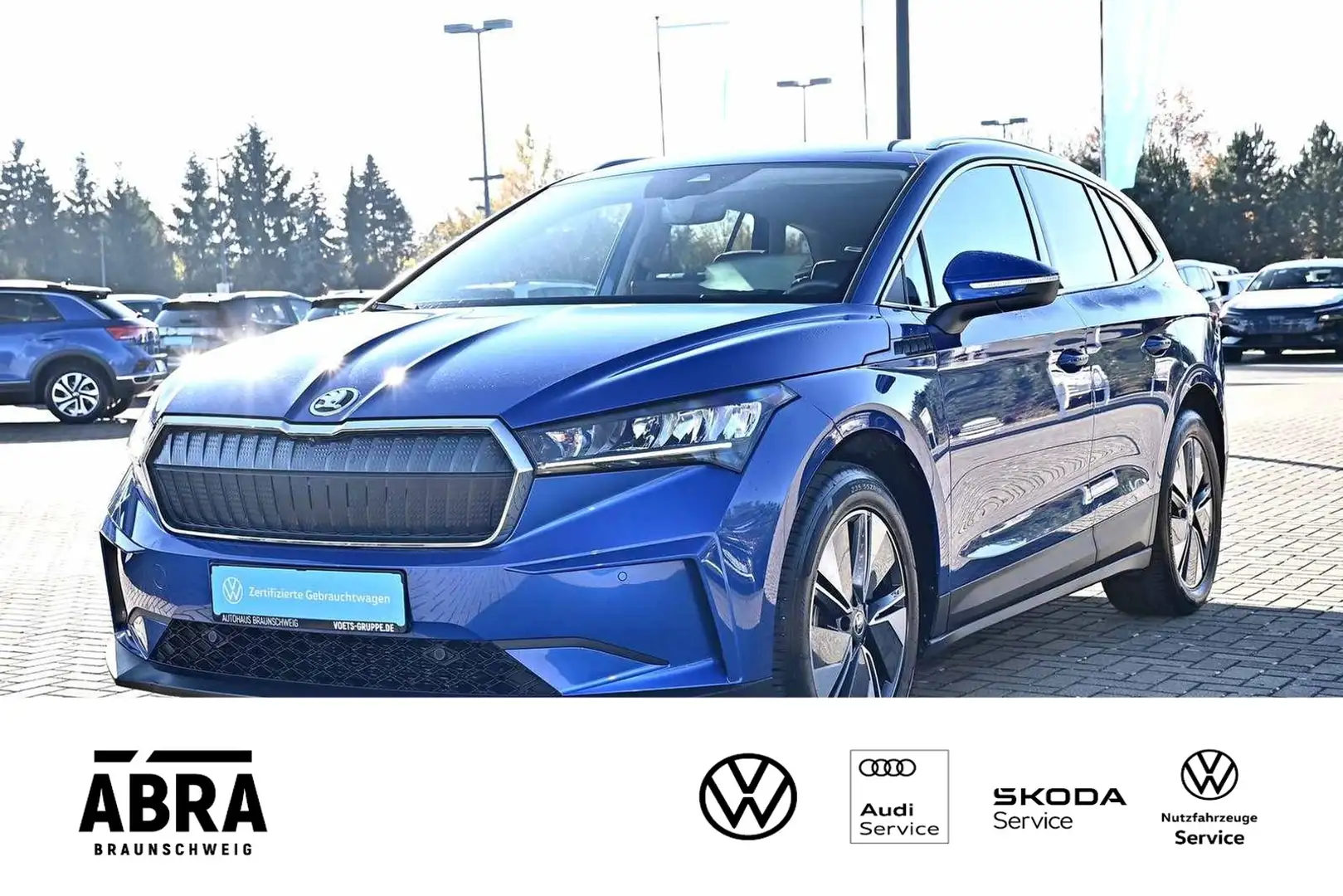 Skoda Enyaq 80 Loft LED+NAVI+LANE+ACC+PDC+APP+DAB+ Bleu - 1