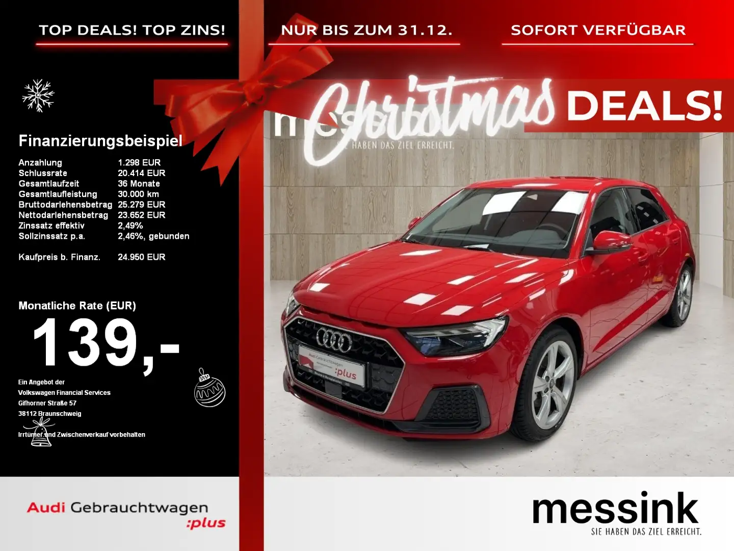 Audi A1 Sportback advanced*LED*ACC*PDC*Sitheiz*Lichtpaket Rot - 1