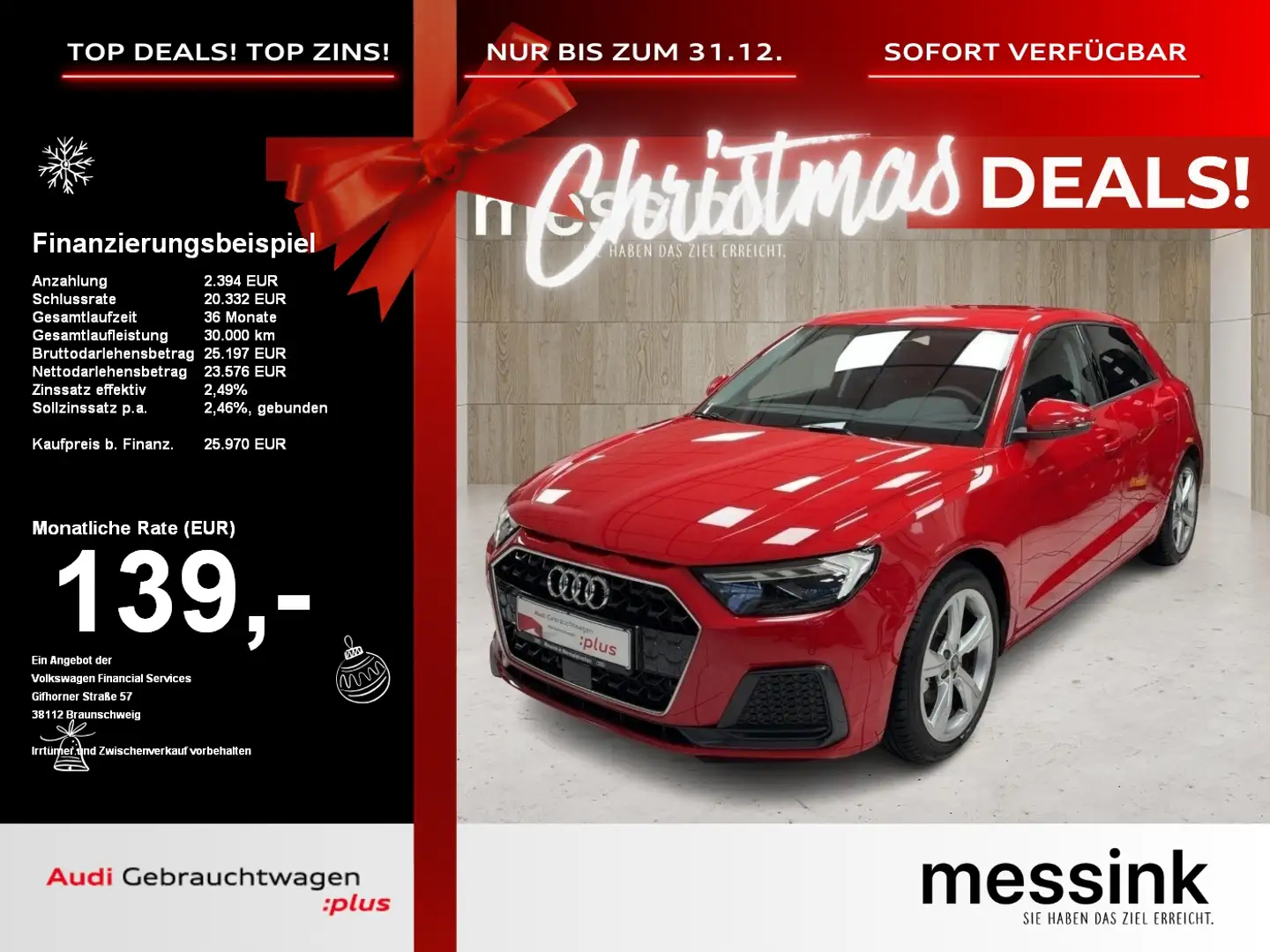 Audi A1 Sportback advanced*LED*ACC*PDC*Sitheiz*Lichtpaket Rot - 1