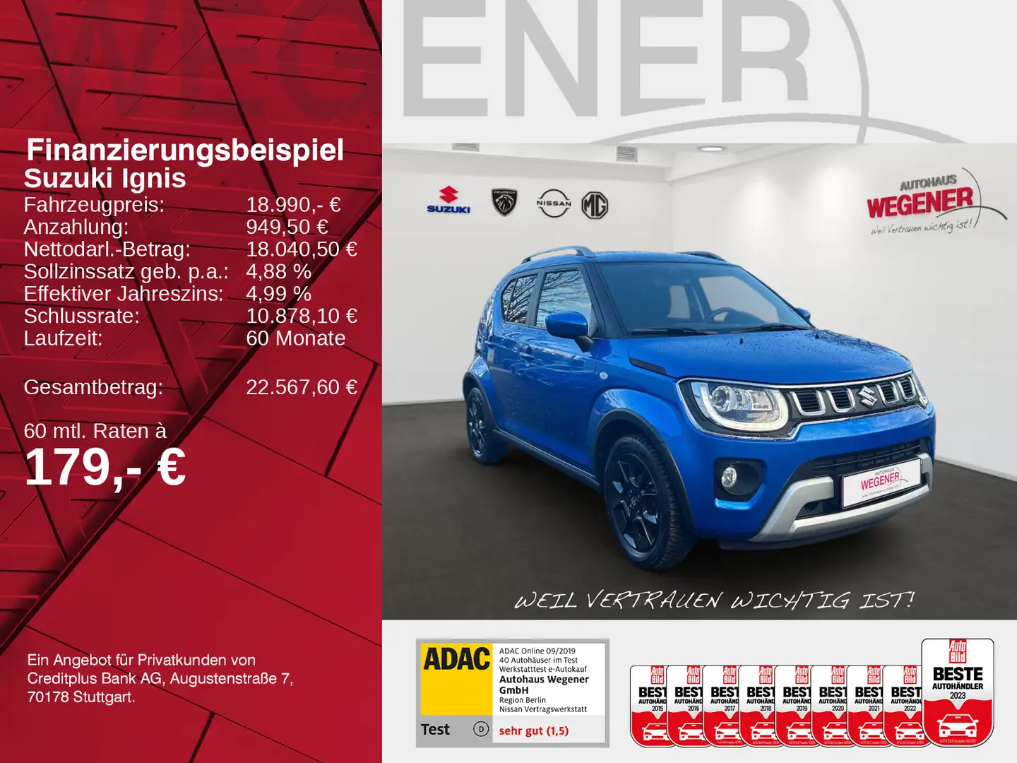 Suzuki Ignis IGNIS COMFORT CVT HYBRID LED APP`S KAMERA SHZ Blau - 2