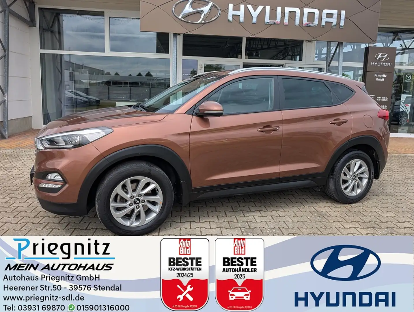 Hyundai TUCSON Advantage+Navi,Klimaaut.Sitzhzg Braun - 1
